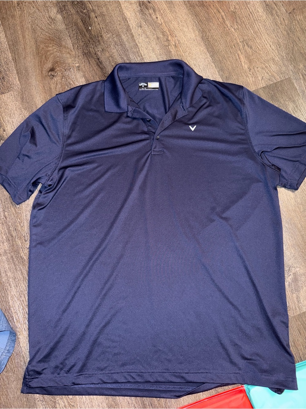 Callaway mens navy blue short sleeve polo Opti dri size XL